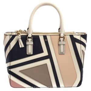 Tory Burch Robinson Fret Patchwork Tote Bag in GUC